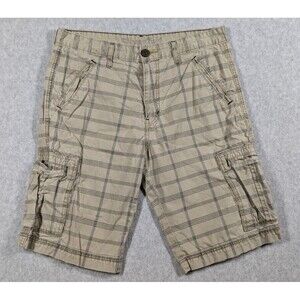 Levis Silvertab Men‎ Shorts Size 32 Y2K Cargo Plaid Cotton 11" Inseam Casual